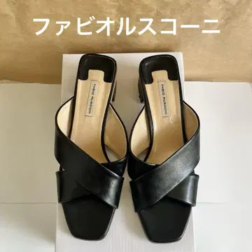 FABIO RUSCONI 블랙 샌들