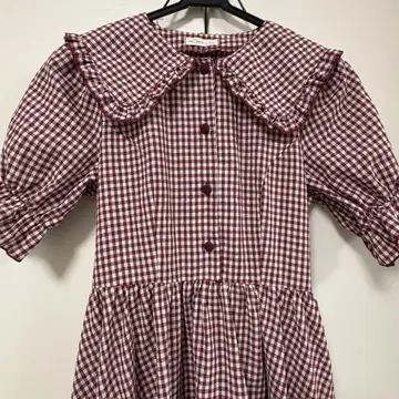 시마미사 깅엄 OP S 사이즈 빨간색