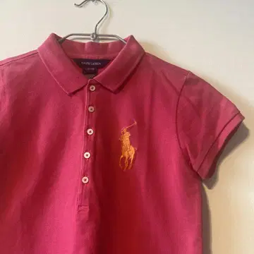 Ralph Lauren 핑크 반팔 피케 셔츠 L 사이즈