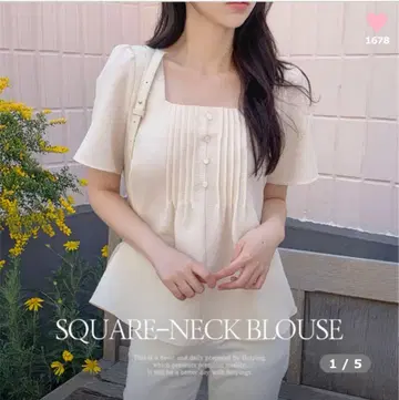 프론트 핀턱 린클 반팔 블라우스
