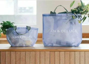 DEAN&DELUCA 메쉬 토트백 라일락 SL 사이즈 세트