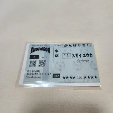 스가이 유카 팬 미팅 마권 스티커