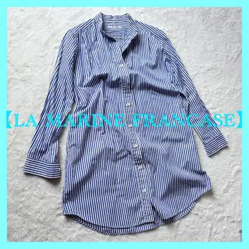 LA MARINE FRANCAISE 롱 기장 셔츠 스트라이프