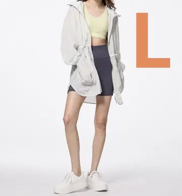 GU 지유 UV컷 시어 포켓터블 후드티 L 라이트 그레이 5