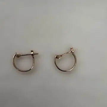 k 10 핑크 골드 후프 귀걸이
