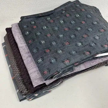 얇은 명주 기모노 순수 실크 5벌 묶음 판매 리메이크 재료 S-1337