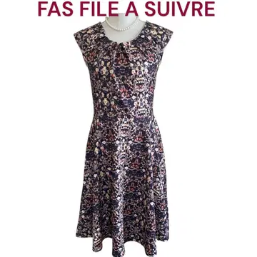 새상품급 파스 FAS FILE A SUIVRE 꽃무늬 저지 원피스