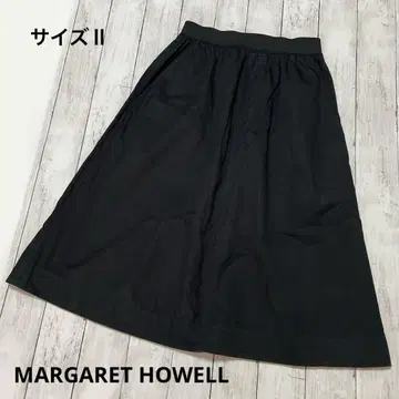 MARGARET HOWELL 플레어 스커트 허리밴딩 블랙