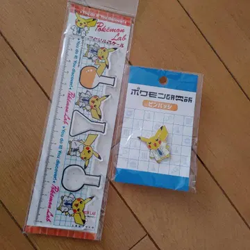 포켓몬 연구소 핀 배지 아크릴 눈금자 자