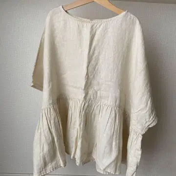 fog linen work 프릴 반팔 상의