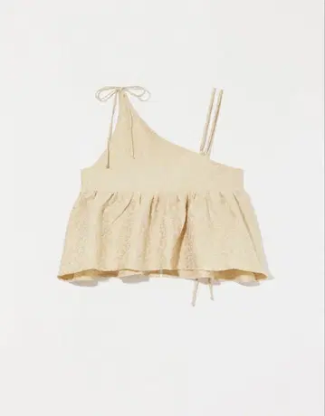 Eaphi flower jacquard peplum tops 새상품