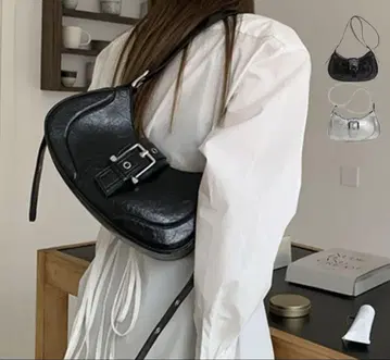 호보백 한국 하프문백 숄더 가방 사이드백 블랙