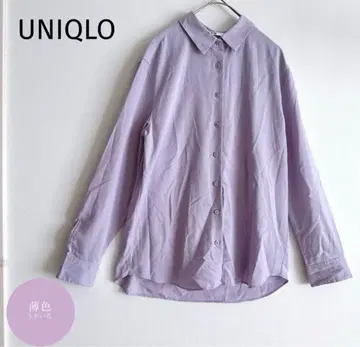 유니클로 UNIQLO] 7부 소매 셔츠 M 심플 겉옷 깔끔한 출퇴근