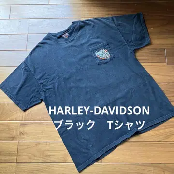 HARLEY DAVIDSON 티셔츠 포켓 티 블랙