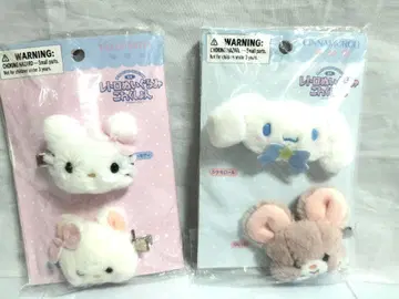 산리오 요시토쿠 헤어 클립 키티 시나모롤 봉제 인형 마스코트