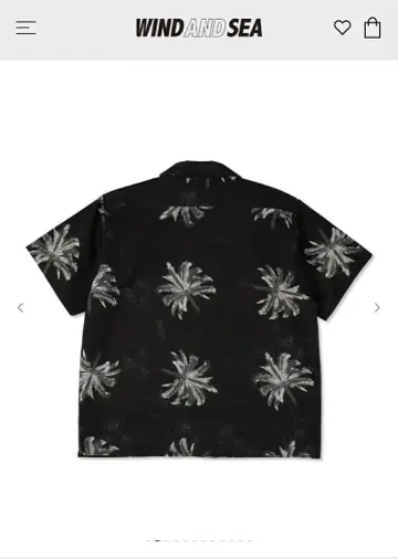 WIND AND SEA 야자수 S/S 셔츠 블랙