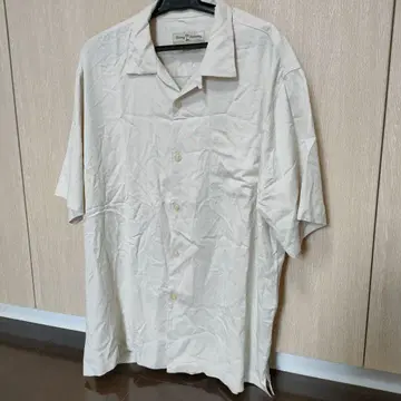 Tommy Bahama 반팔 셔츠 L 아이보리