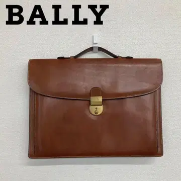 BALLY 비즈니스 백 클러치 브리프 카멜 다레스 백 열쇠