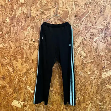 adidas 저지 팬츠 로고 자수 3선 라인 블랙 여성용 S