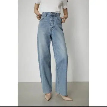 HIGH WAIST DENIM WIDE AZUL