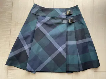 BLUE LABEL CRESTBRIDGE 체크 무늬 플리츠 스커트 36