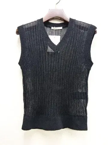 택 포함 새상품 플라주 SHEER RIB 베스트 니트 베스트