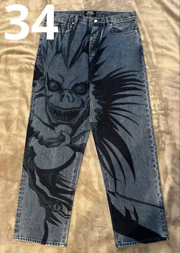 팔라스 스케이트보드 PALACE x DEATHNOTE 청바지 팬츠