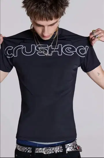 JADED LONDON Crushed Short Sleeve 티셔츠