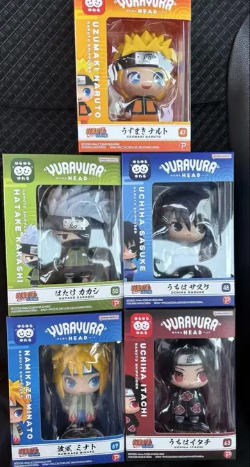 NARUTO 돌풍전 나루토 흔들흔들 헤드 피규어 5종 세트