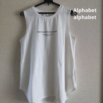Alphabet 알파벳 셔츠 테일 로고 슬리브리스
