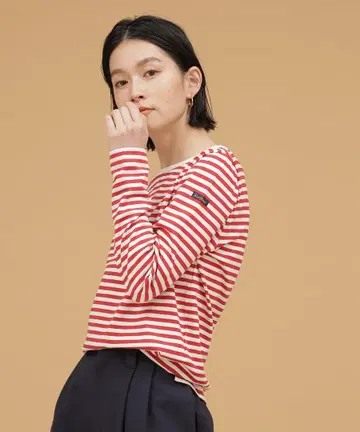 Le Minor MADEMOISELLE 별주 보더 티셔츠 루미노아