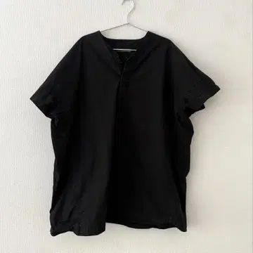 CASEY CASEY 반팔 풀오버 셔츠 S 블랙