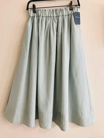 Hampstead snap 스모크 그린 플레어 스커트 롱 기장