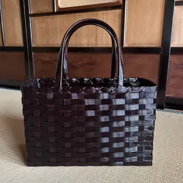 야마나카 누리 에코백 바스켓백 브라운 가벼운 손뜨개질