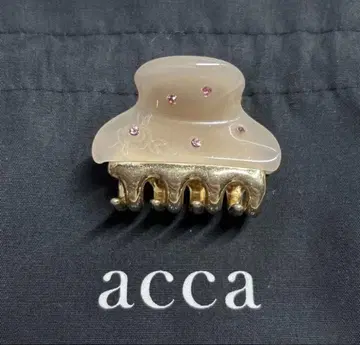 acca 아카 핑크 스와로브스키 꽃 헤어 클립 라이트 그레이