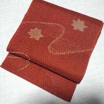 순수 실크 얇은 비단 나고야 오비(약 24cm) '타츠타가와'