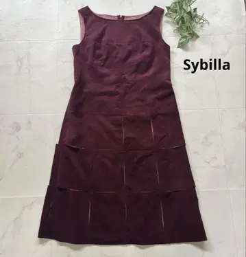새상품급 Sybilla 컷워크 원피스 포멀 보르도 M 상당
