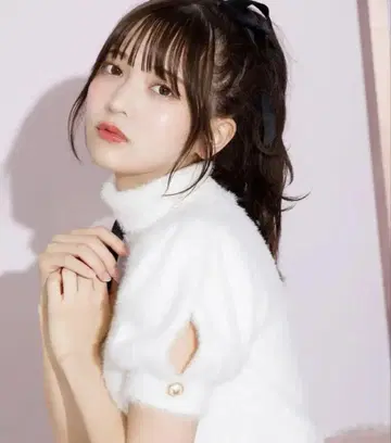 미셸 마카롱 샤기 니트 탑