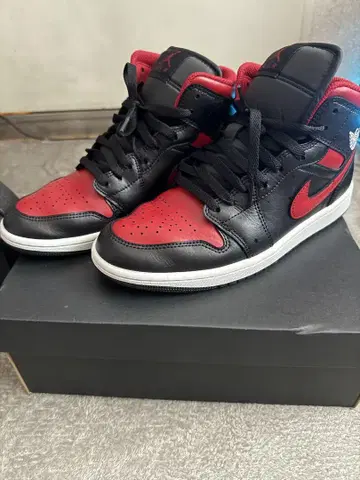 Air Jordan 1 스니커즈 블랙/레드