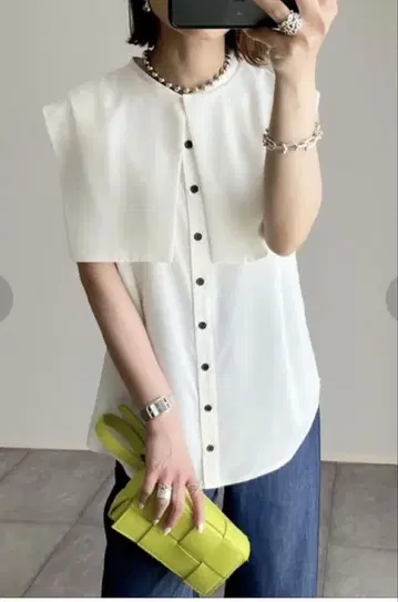 Emma Taylor 스퀘어 빅 칼라 2way 셔츠