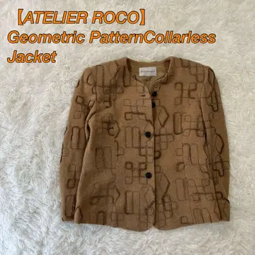 ATELIER ROCO 지오메트릭 패턴 노카라 자켓