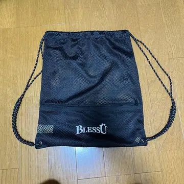 BlessU 메쉬 드로우 스트링 백 블랙