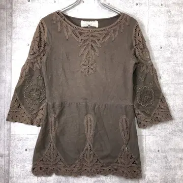 보헤미안 시크 어반 코티지코어 구제 의류 펀칭 레이스 꽃 자수 블라우스