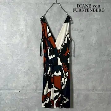 DIANE von FURSTENBERG 기하학 실크 원피스 N1016