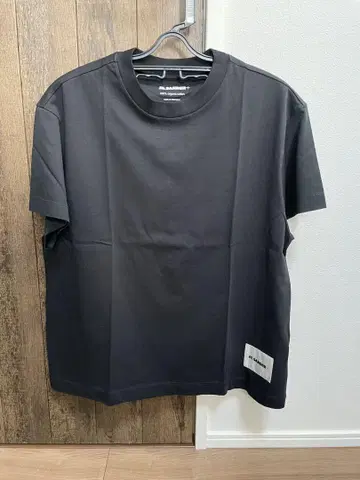 JIL SANDER+ 블랙 반팔 티셔츠 (여성용)