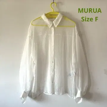 MURUA 화이트 긴팔 시어 셔츠 프리 사이즈 여름 인기 아이템
