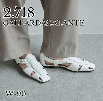 새상품급 2.718 내로우 구르카 샌들 37 흰색 화이트 개럴개런트