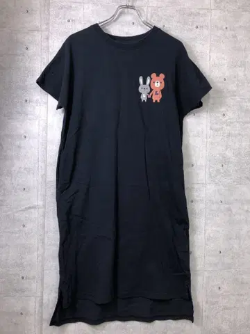 laundry 팬시 캐주얼 구제 의류 토끼와 곰 티셔츠 원피스