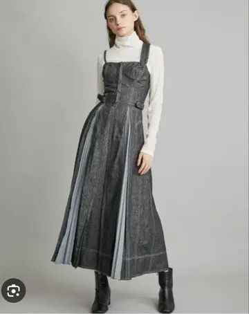 CASA FLINE 프론트 후크 데님 원피스 STUDIOUS 별주