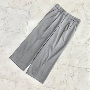 새상품급 갤러리 바이 와이드 팬츠 울 그레이 0
